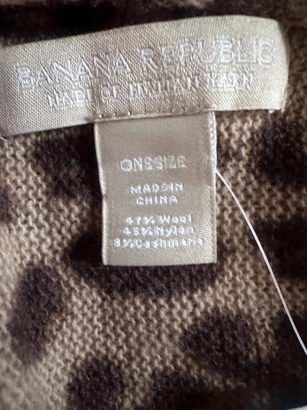 Banana Republic Brown Leopard Scarf